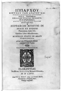 Title page of Aratus and Eudoxus