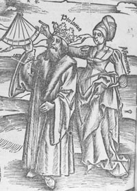 An image of Ptolemy, crowned.