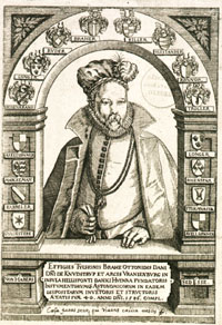 A portrait of Tycho Brahe.